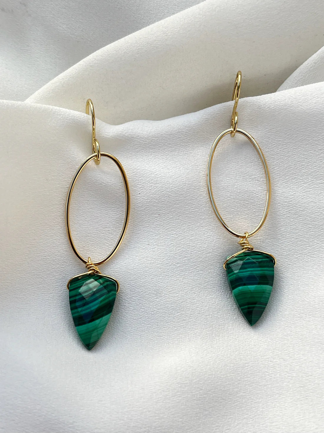 Malachite Drop Earrings