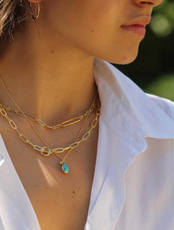 Turquoise Tear Drop Necklace