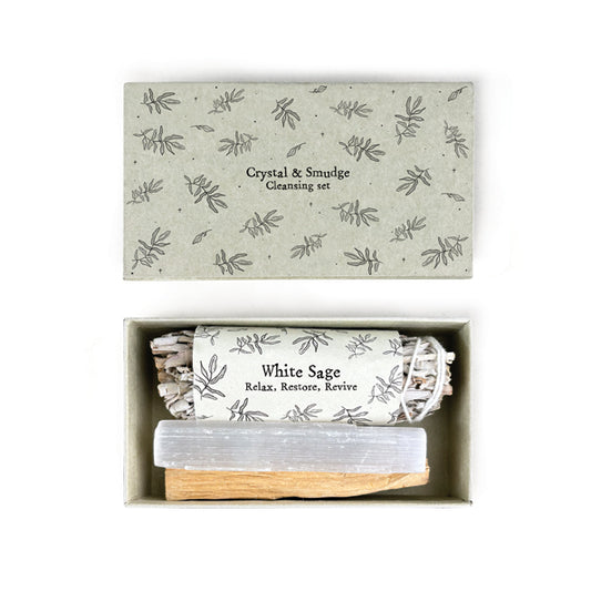 Crystal & Smudge Cleansing Set