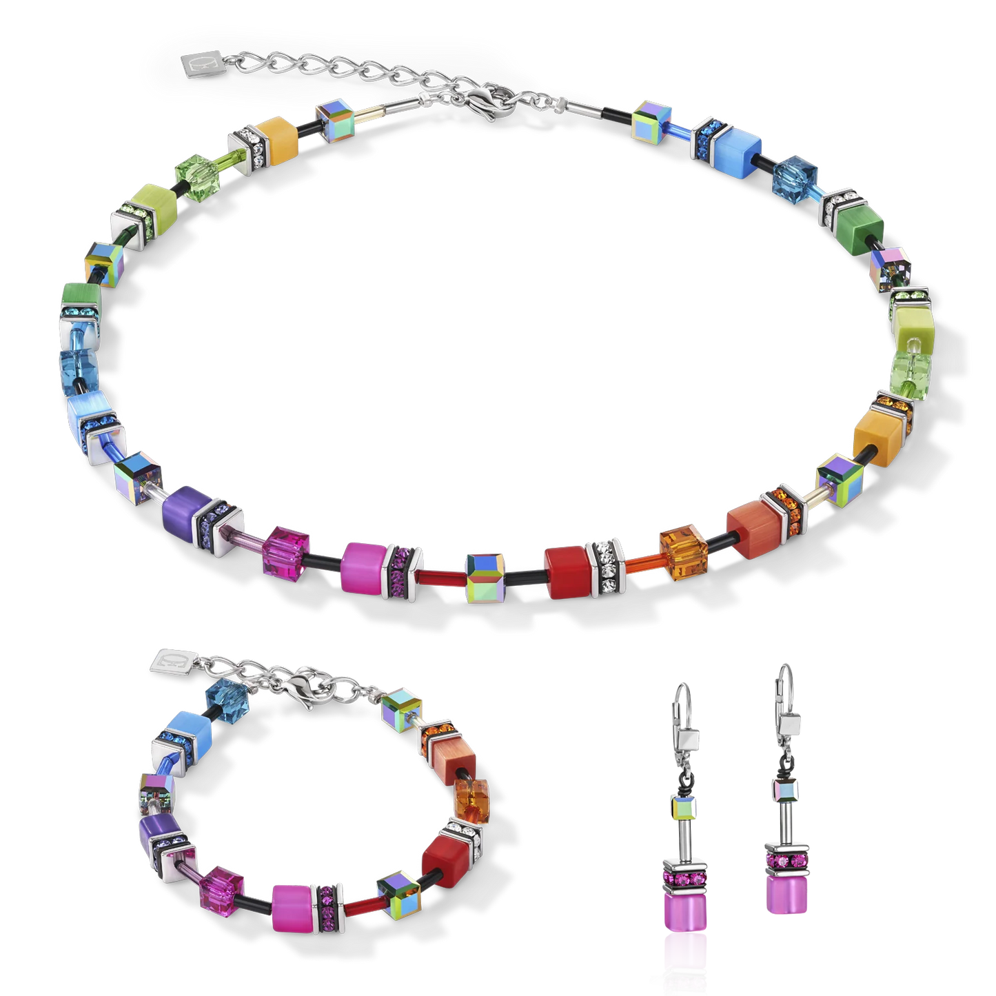 Multicolour Rainbow Set Necklace