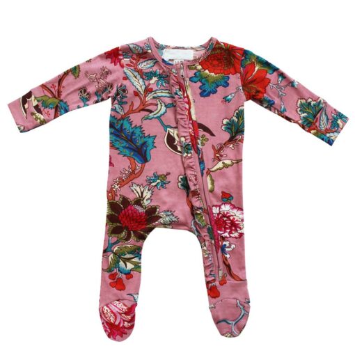 Dusky Pink Exotic Flower Jumpsuit