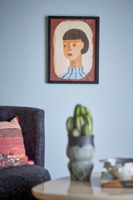 Amanda Illustration w/ Frame, Multi, Firwood