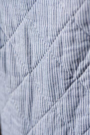 Quilted Bag White and Blue Stripes