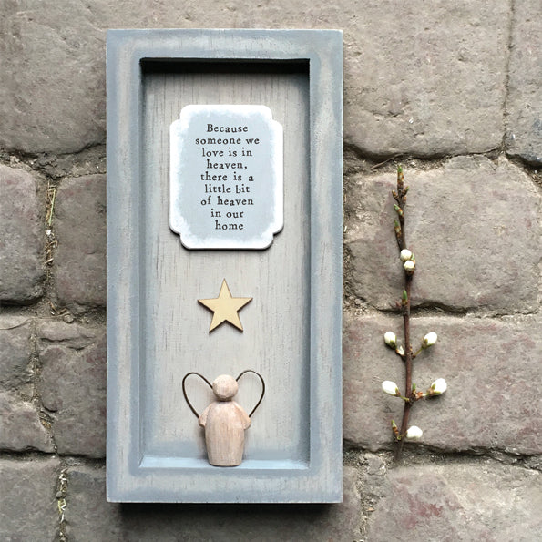 Wooden Sentiment Frame - Because someone we love