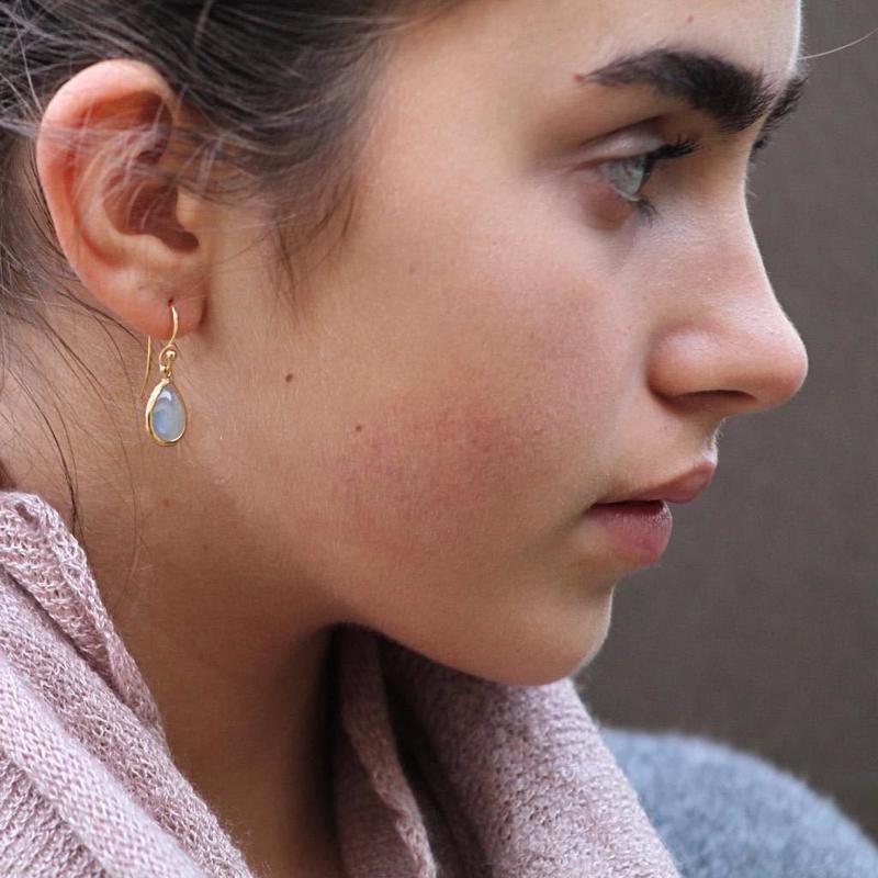 Aqua Teardrop Earrings