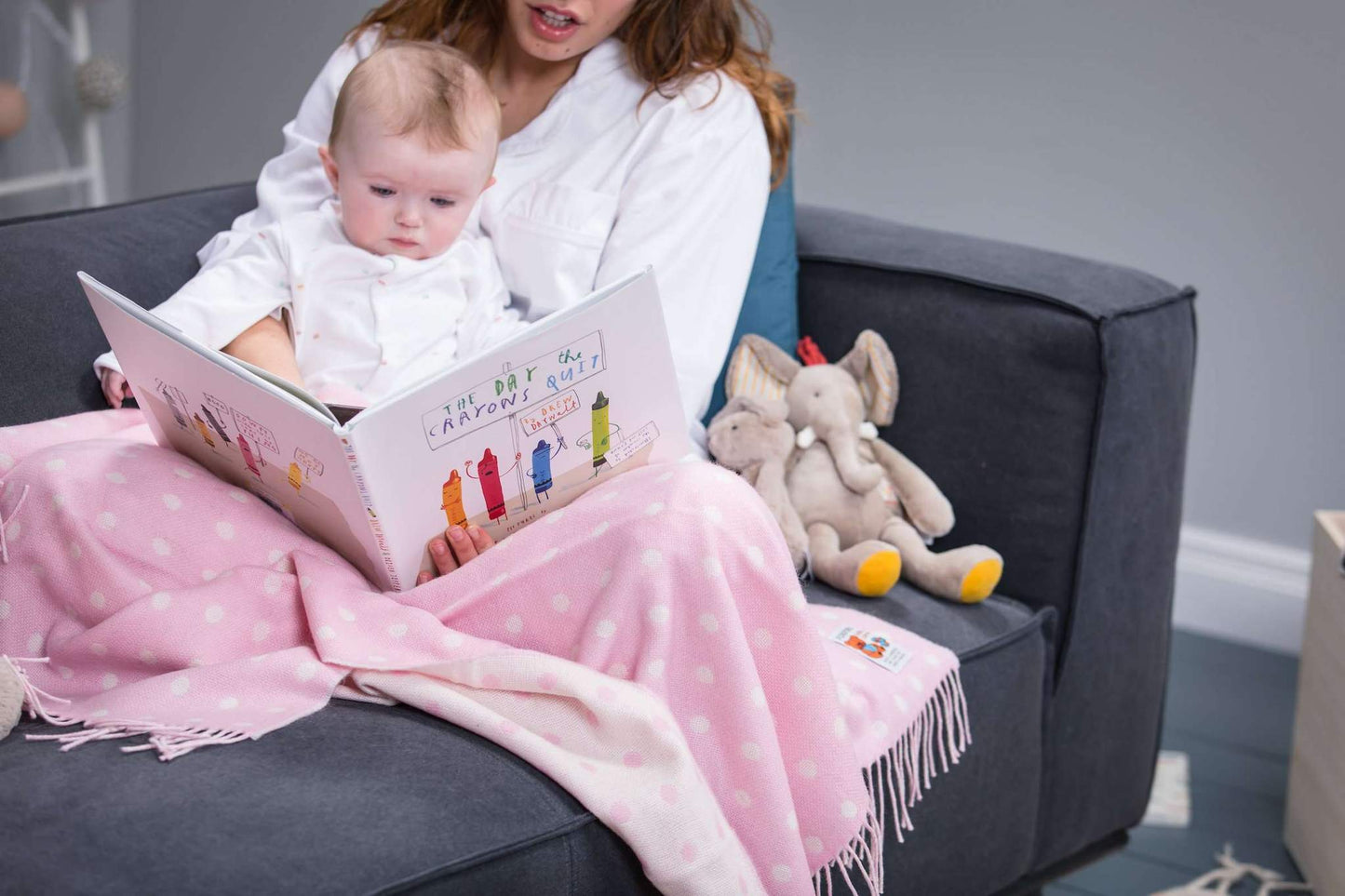 Foxford Pink Spot Baby Blanket