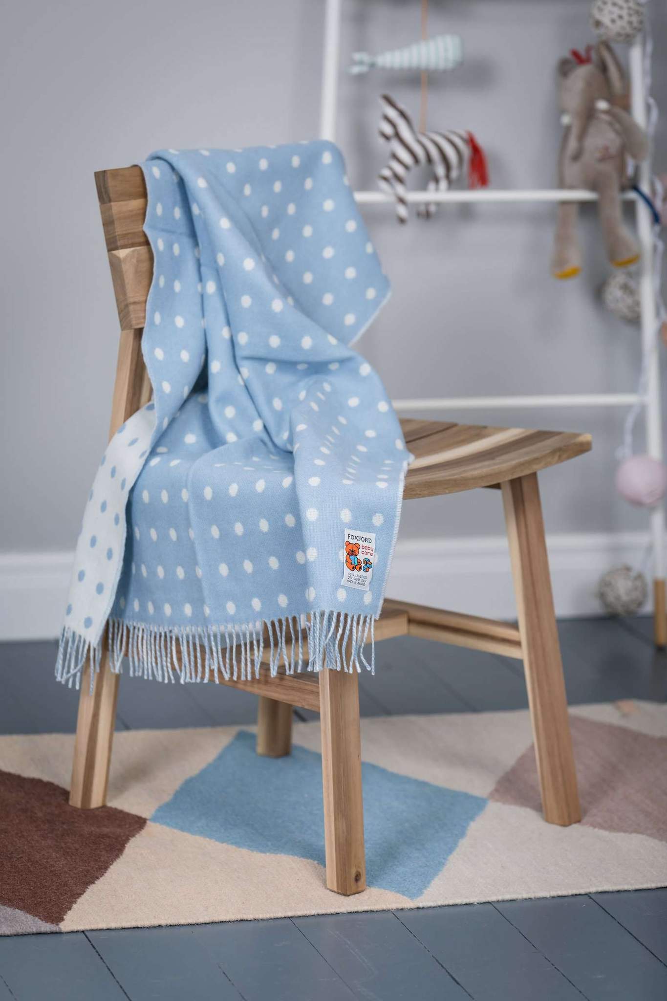 Foxford Blue Spot Baby Blanket