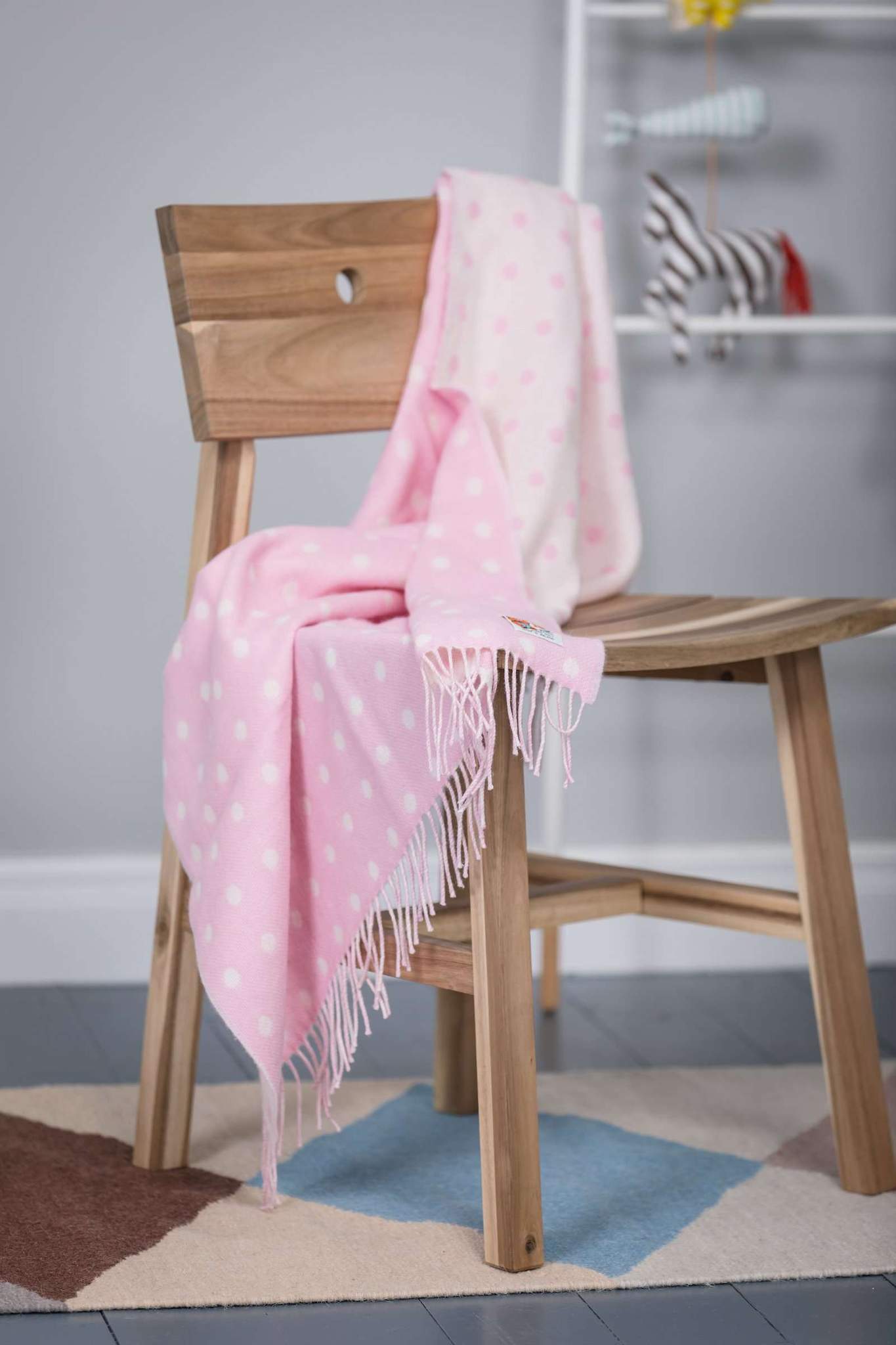 Foxford Pink Spot Baby Blanket