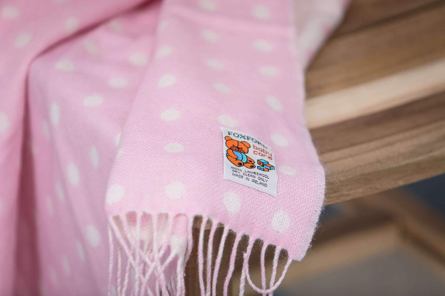 Foxford Pink Spot Baby Blanket