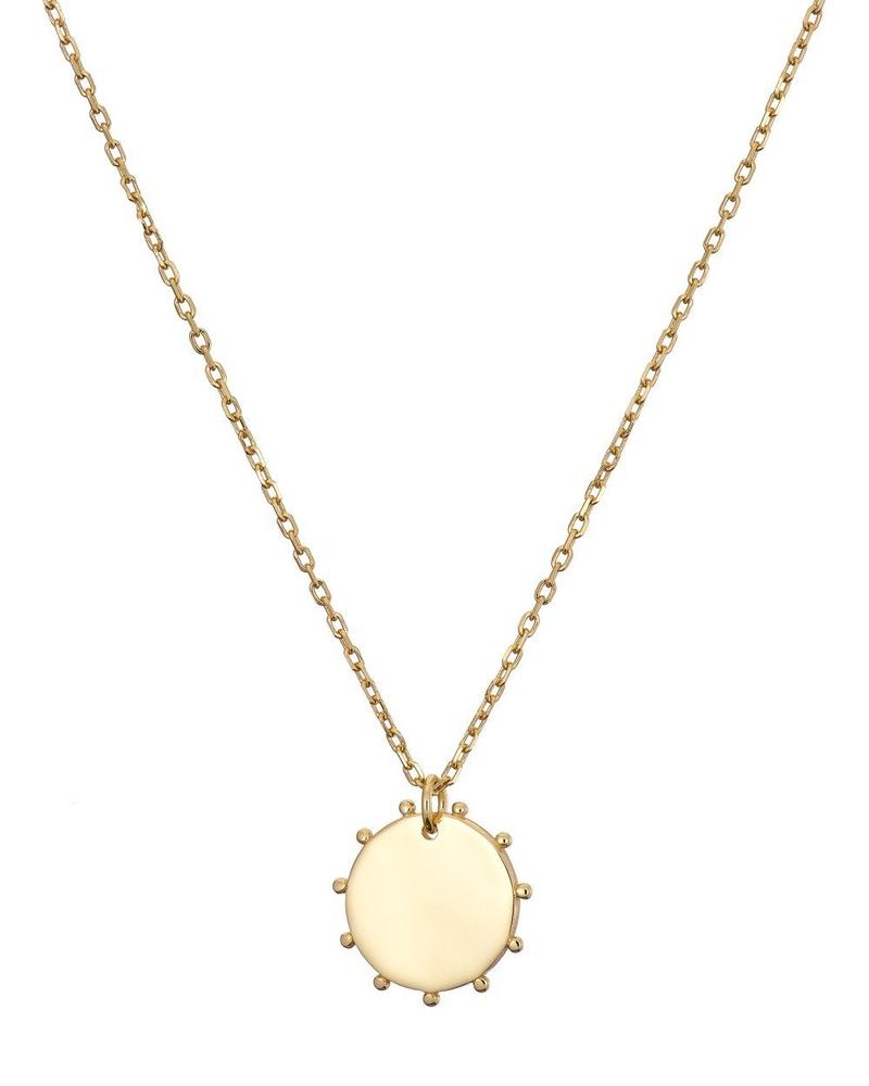 Gold Mini Disc Necklace