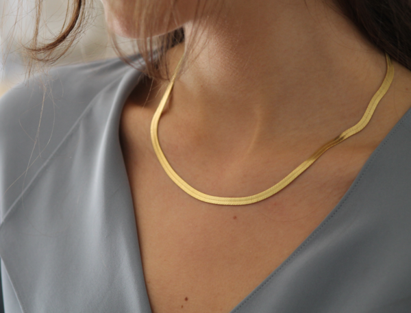 Gold Flat Snake Chain