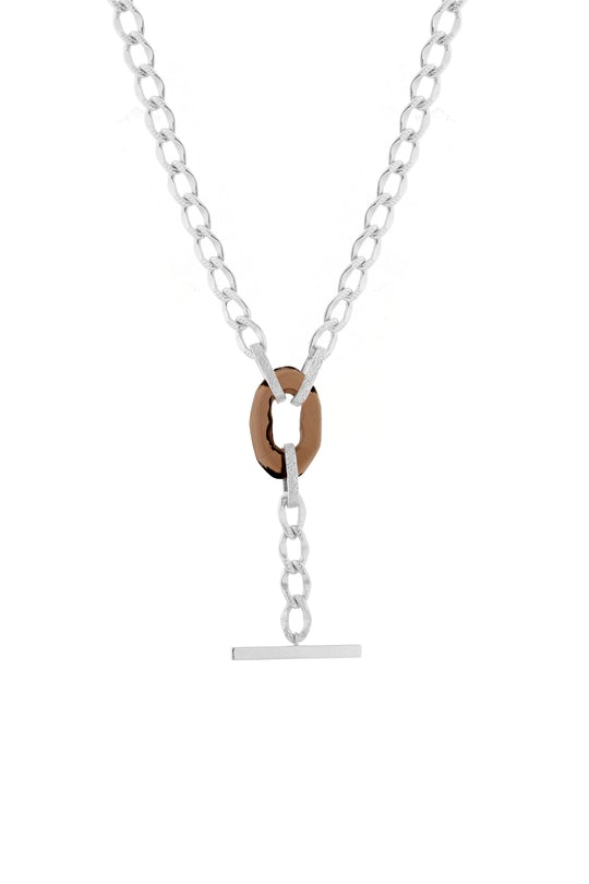 Smokey Quartz Silver Necklace